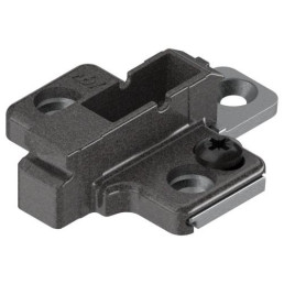 Blum 175H9160 Kereszt szerelőtalp – 6 mm, ónixfekete, előszerelt eurocsavarokkal